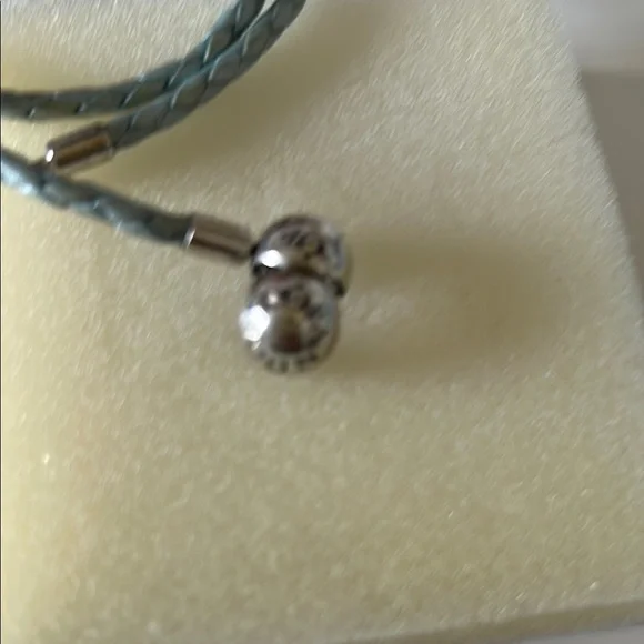 Silver and light blue Braided Women's Bracelet from Pandora - Picture 3 of 4